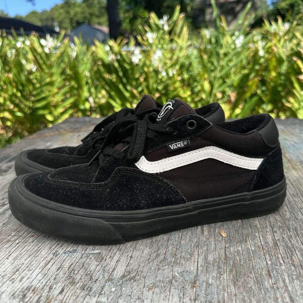 Vans Rowan Black/Black Sneakers Men’s 9.5 Low-Top Skate Shoes BP